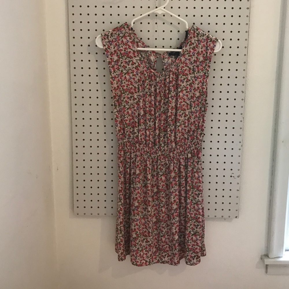Pink and purple floral sun dress